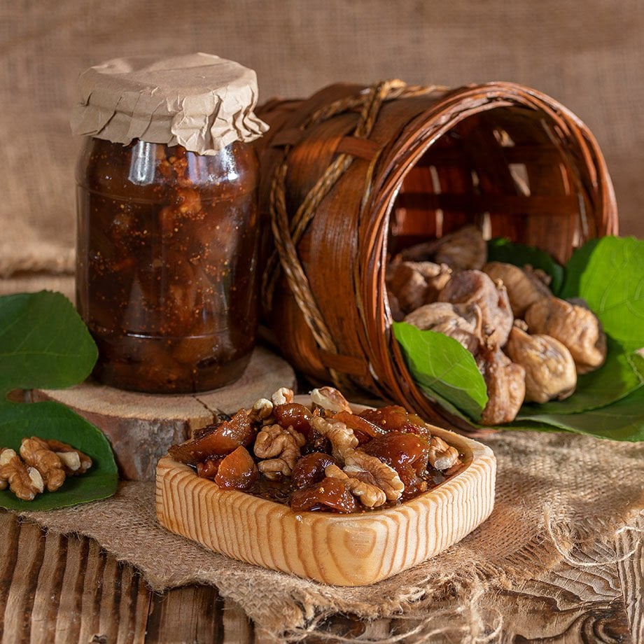ŞEKERSİZ BALLI CEVİZLİ KURU İNCİR REÇELİ 500 GR